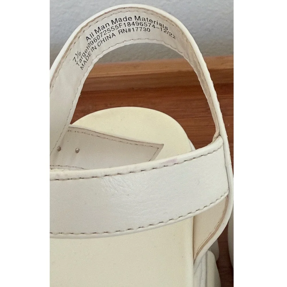 Wild Fable Womens White Chunky Lug Sole Platform Gladiator Sandals Size 7.5